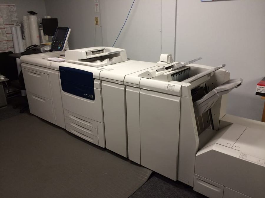 The Xerox digital press in the back of The Printing House