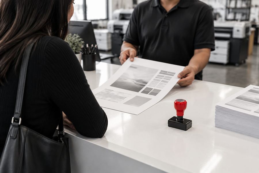Counter pickup, printed at The Printing House in Encino