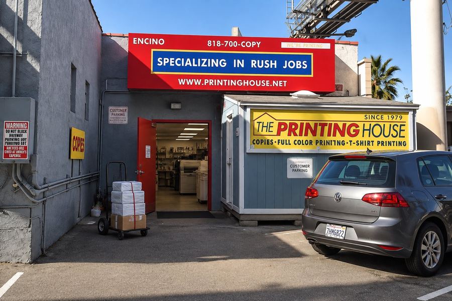 Storefront morning banner, printed at The Printing House in Encino